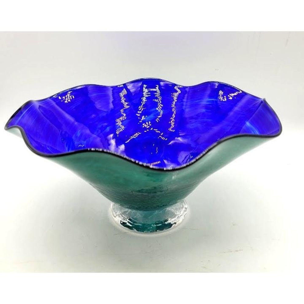 Signed Numbered Blowing Sands Seattle Studio Art Glass Bowl David Smith Gallery